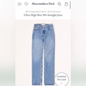 Abercrombie 90s Ultra High Rise Curve Love Jeans